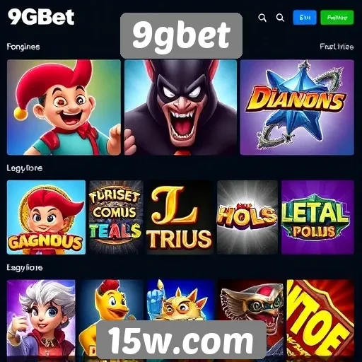 Variedade de jogos disponíveis no 9gbet